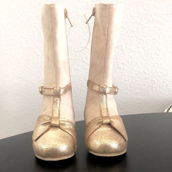 Joyfolie NWOT Cabria Golden Slipper Toddler Boots - Picture 1 of 9